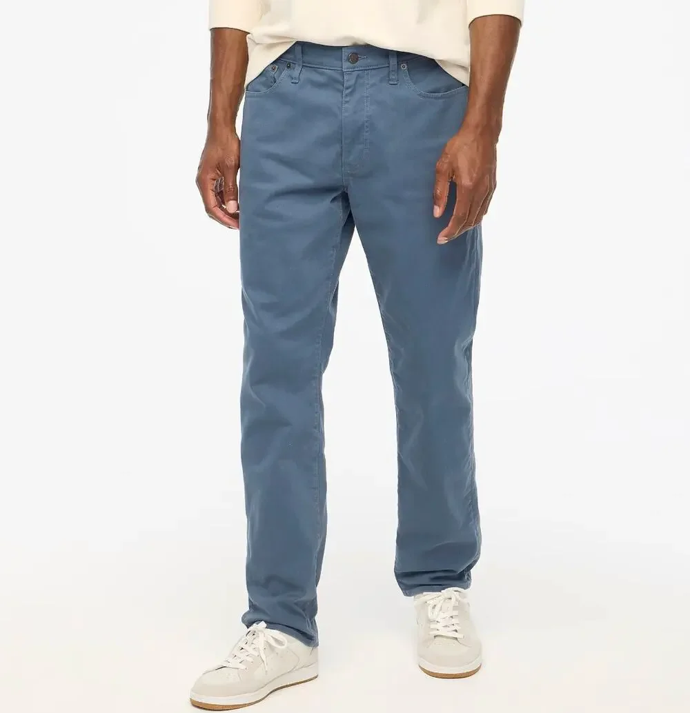 J.Crew Straight Fit Garment Dyed Five Pocket Pant Opal Blue Mens W 32 L 32 NWT